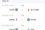 切尔西后续赛程对手:森林和热刺志在保级,利物浦争夺前五