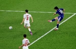 日本2-0领先突尼斯!上田绮世第31分钟远射破门 收获世界杯处子球